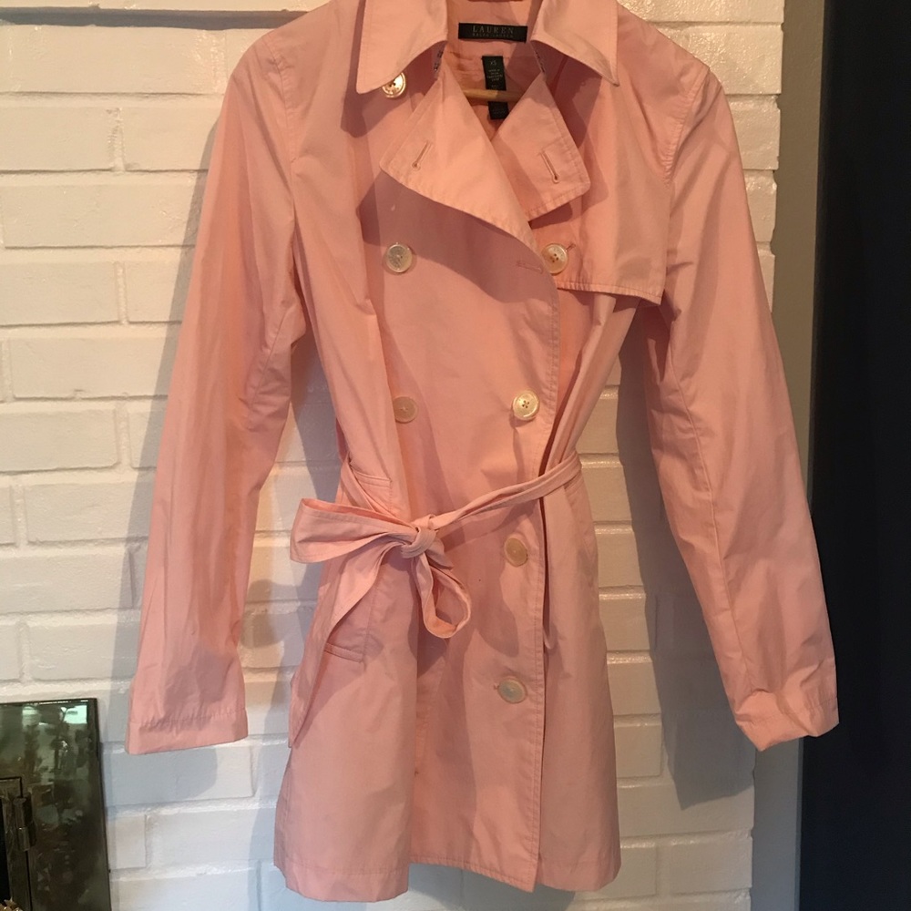 Ralph Lauren Pink Water-Resistant Trench